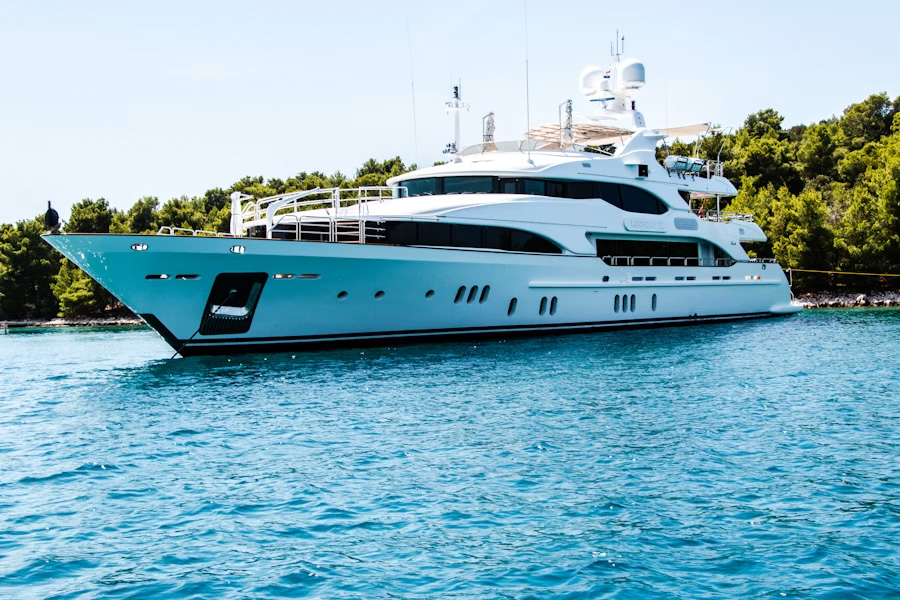 Water entertainment at anchor