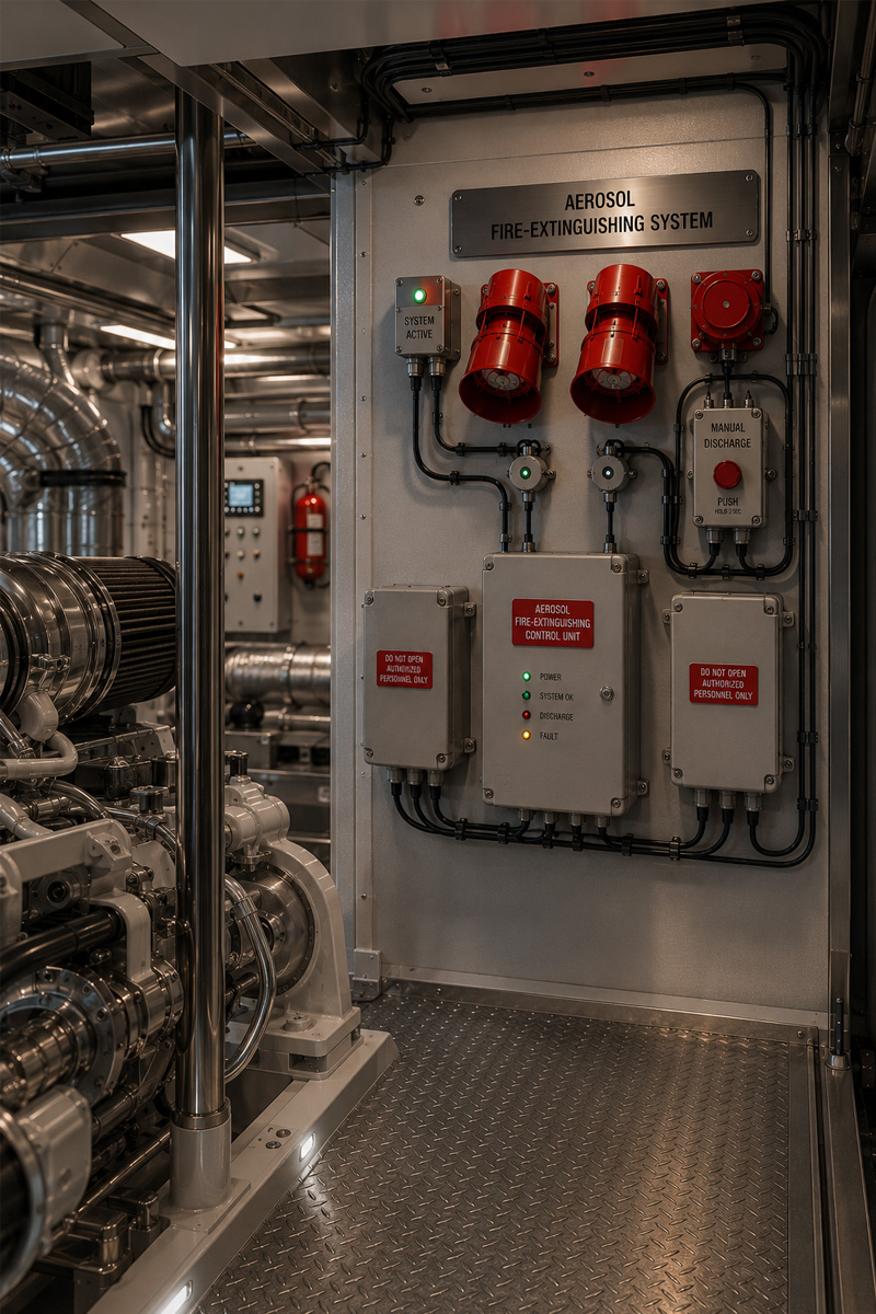 YAF Aerosol Fire-Extinguishing System for marine vessels