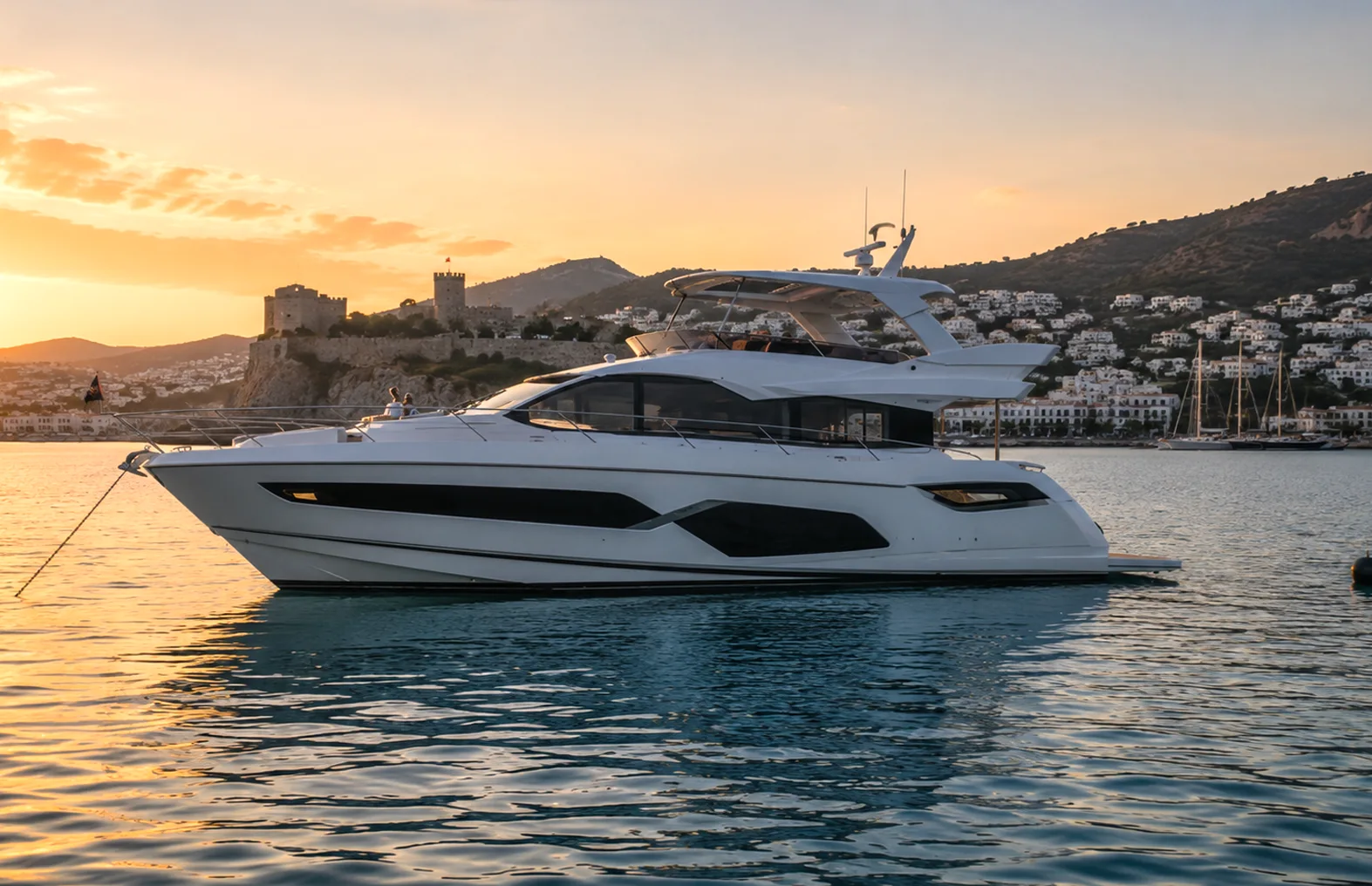 SUNSEEKER MANHATTAN 68 luxury flybridge motor yacht for sale by MEA Yachting